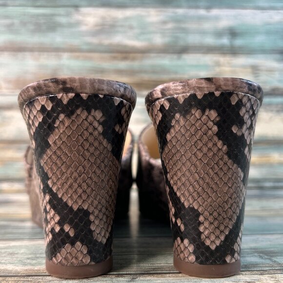 Jessica Simpson Allynna Platform Sandals Womens 5.5M Snake Print Slides Open Toe - Picture 6 of 13